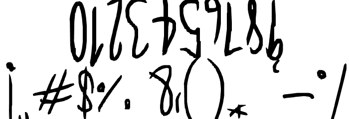 Upside down and backwards Font OTHER CHARS