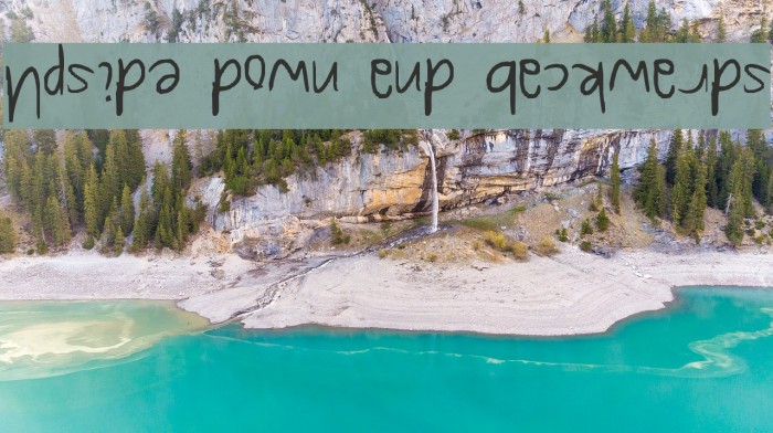 Upside down and backwards Font examples