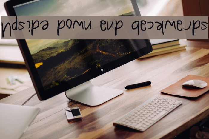 Upside down and backwards Font examples