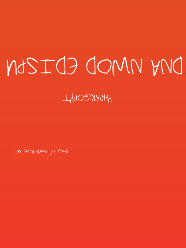 Upside down and backwards Poster