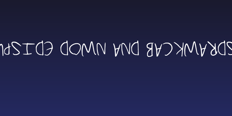 Upside down and backwards Social Header