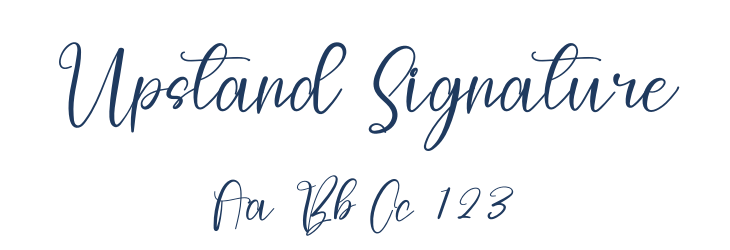 Upstand Signature Font Preview
