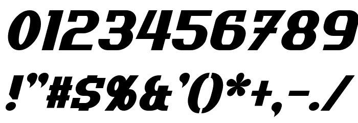 Uptown Italic フォント その他の文字