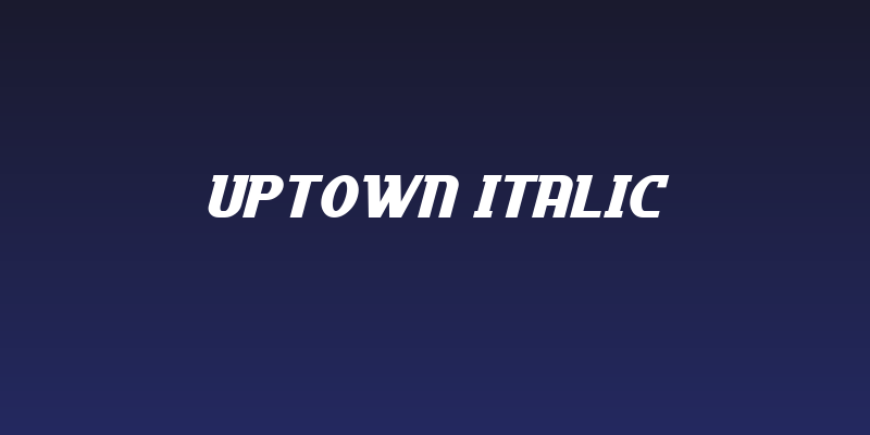 Uptown Italic Social Header