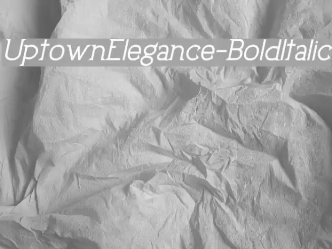 UptownElegance-BoldItalic Font examples