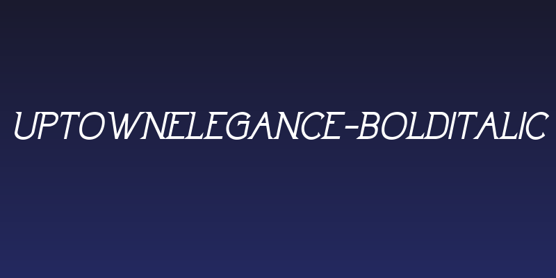 UptownElegance-BoldItalic Social Header