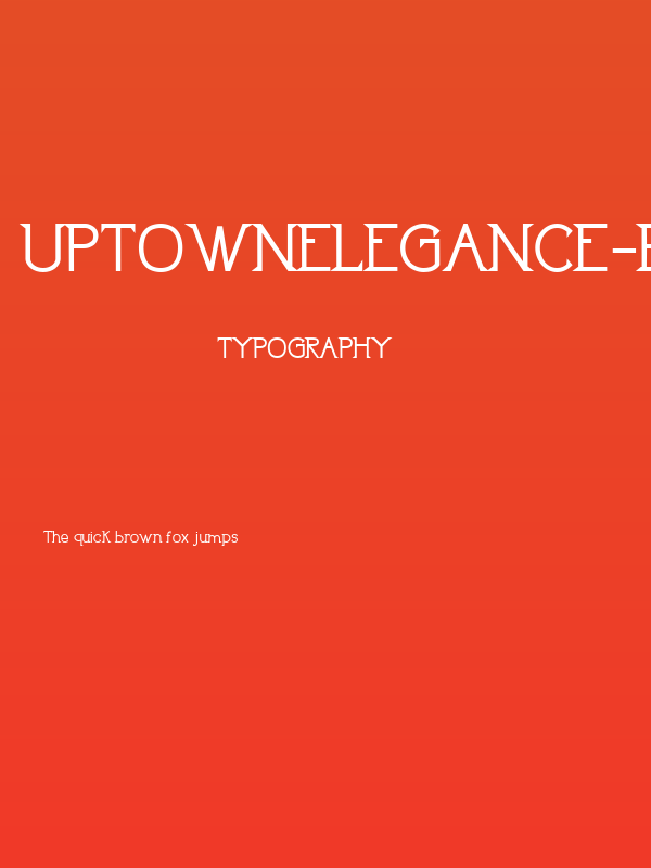 UptownElegance-Bold Poster