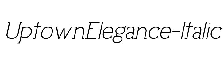 UptownElegance-Italic Font