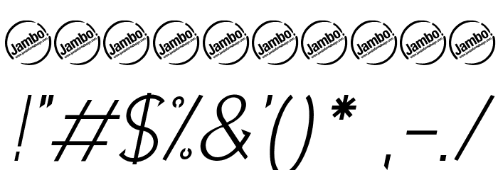 UptownElegance-Italic Font OTHER CHARS