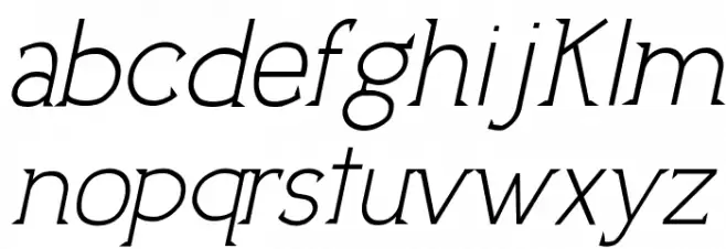 UptownElegance-Italic Caratteri MINUSCOLO