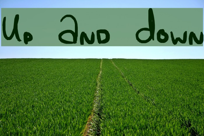 uP aND dOWN Font examples