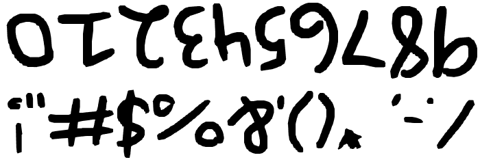 upside down surprise by georgia Font OTHER CHARS