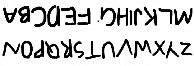 upside down surprise by georgia Schriftart Groß
