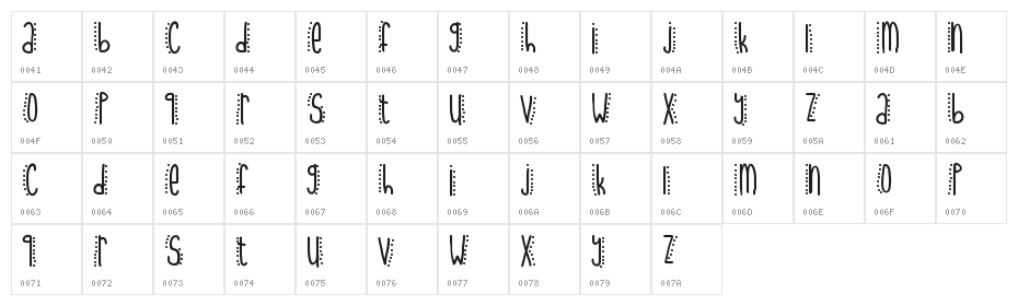 uptown funk Character Map