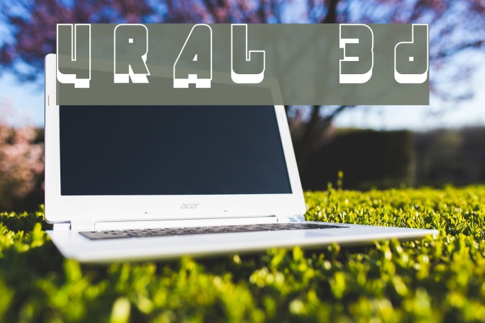 URAL 3d Font examples