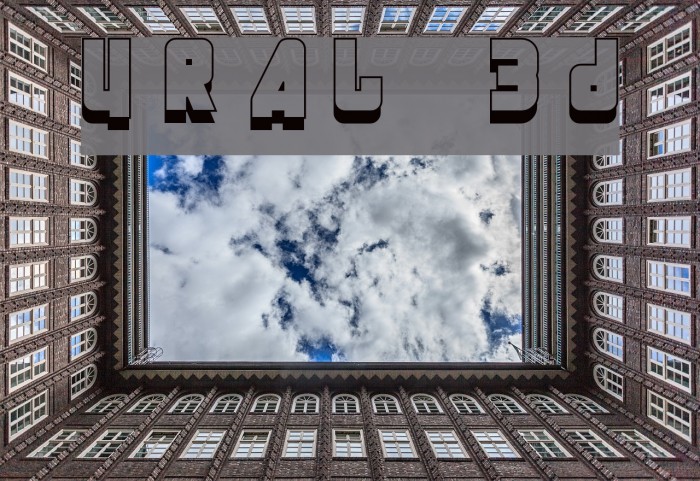 URAL 3d Font examples