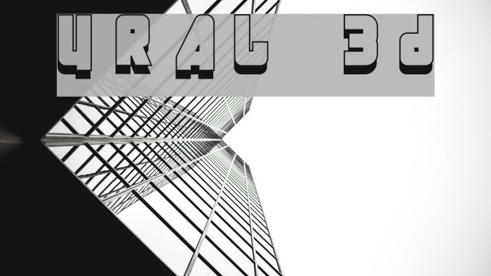 URAL 3d Font examples