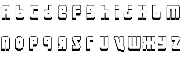 URAL 3d Font LOWERCASE