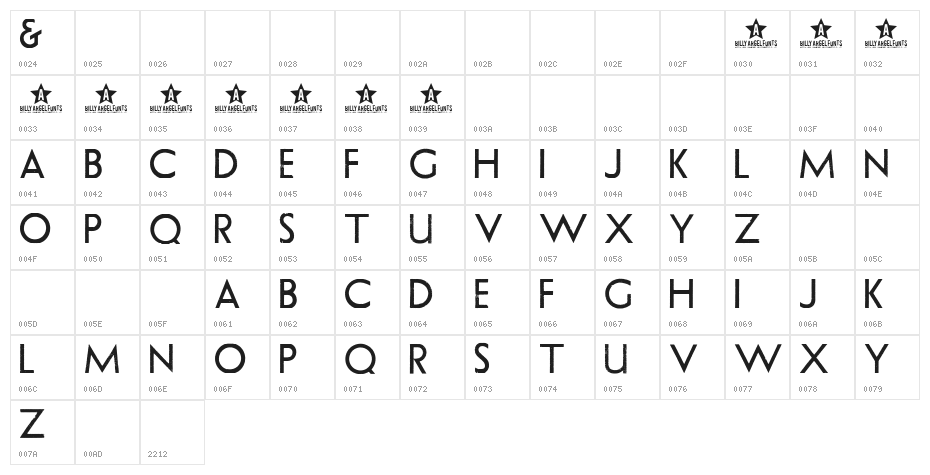 URANIUMMAFIA Character Map