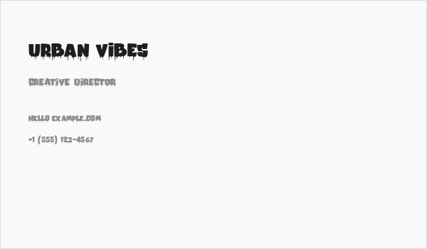 URBAN VIBES Business Card