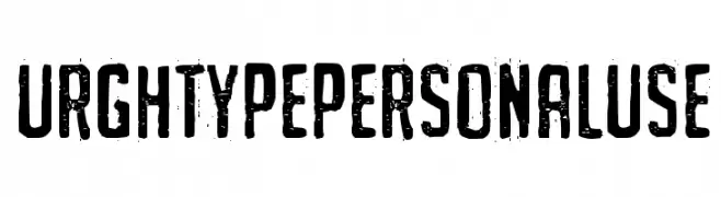 URGHTYPEPERSONALUSE  Frei Schriftart Herunterladen