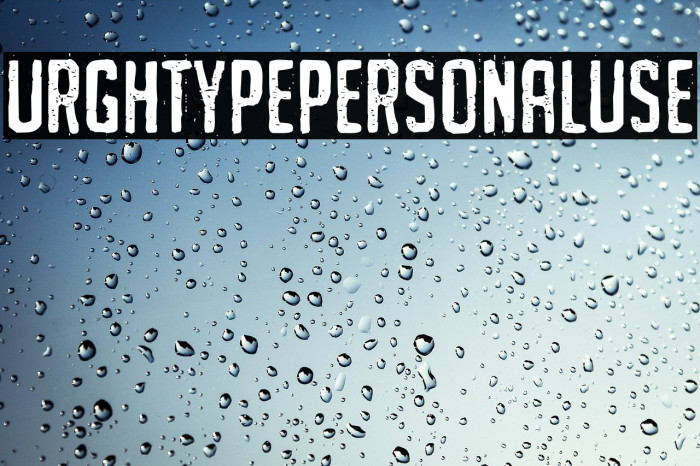 URGHTYPEPERSONALUSE Font examples