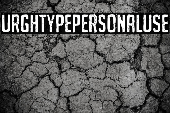 URGHTYPEPERSONALUSE Font examples