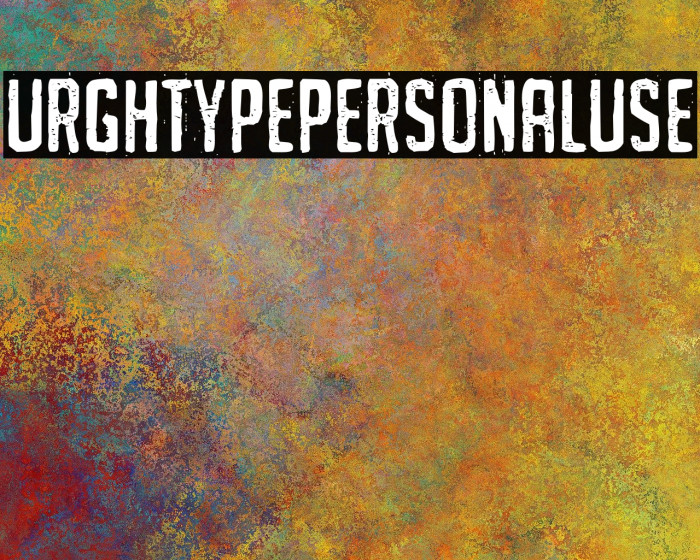 URGHTYPEPERSONALUSE Font examples