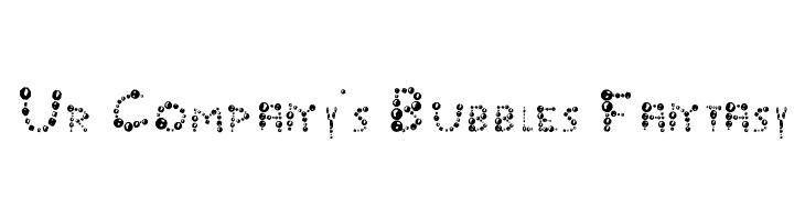Ur Company's Bubbles Fantasy Font