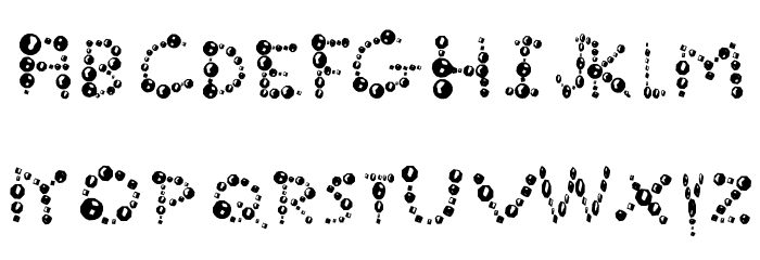 Ur Company's Bubbles Fantasy Font LOWERCASE