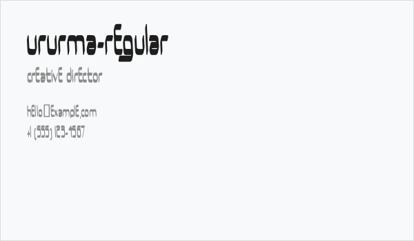 UrUrMa-Regular Business Card