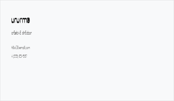 UrUrMa Business Card