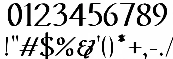 Urania Semi Serif Font OTHER CHARS