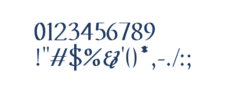 Urania Serif Other Characters