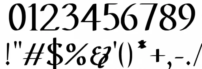 Urania Serif Font OTHER CHARS