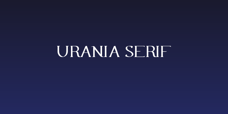 Urania Serif Social Header