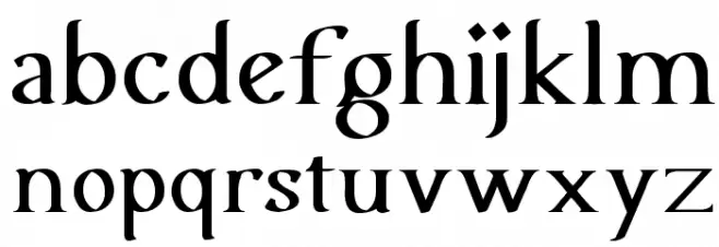 Urania Serif फ़ॉन्ट लोअरकेस