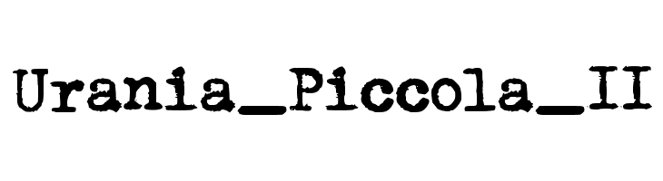 Urania_Piccola_II  Скачать бесплатные шрифты