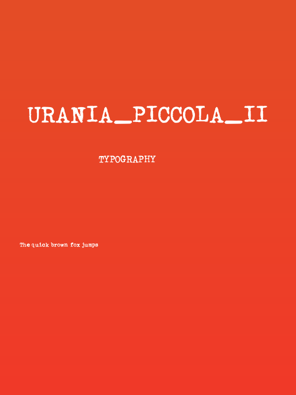 Urania_Piccola_II Poster