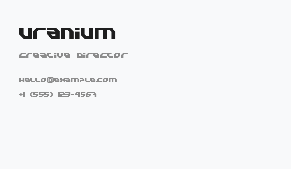 Uranium Business Card