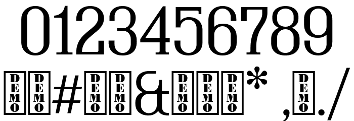 Uranos DEMO Font OTHER CHARS