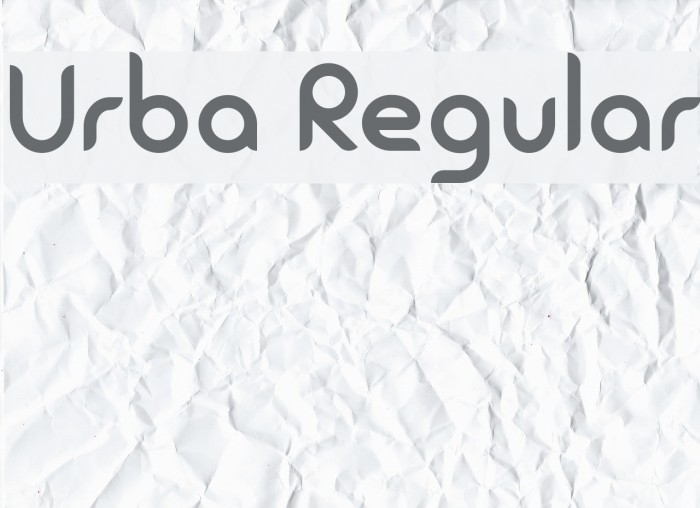 Urba Regular Font examples
