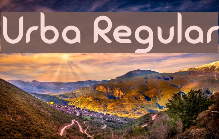 Urba Regular Font examples