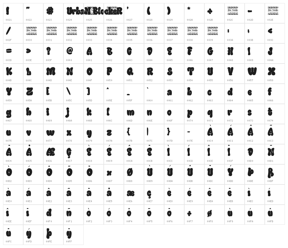 Urban Blocker personal use Solid Character Map