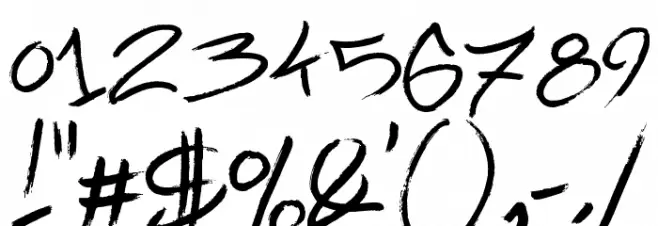 Urban Brush Zone Font OTHER CHARS