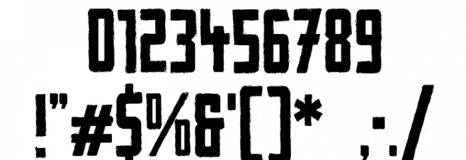 Urban Brush Font OTHER CHARS
