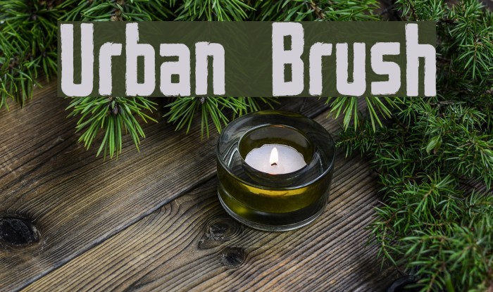 Urban Brush Fonte examples