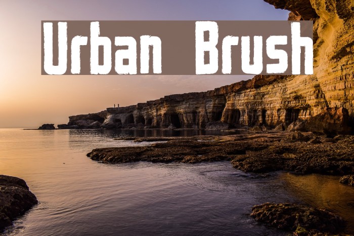 Urban Brush Fonte examples