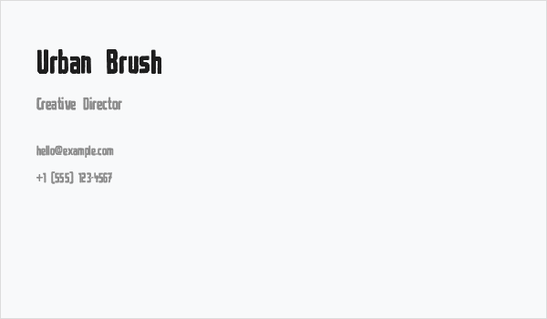 Urban Brush Business Card