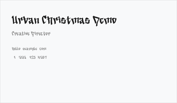 Urban Christmas Demo Business Card